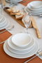 Hermia Hayal 24 Juego de Cena de Porcelana de 24 Piezas Blanco